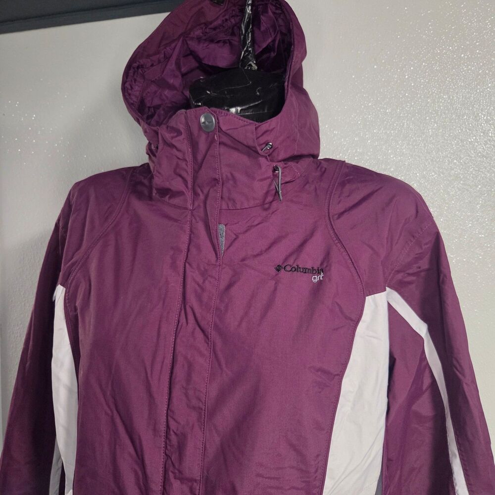 Columbia Interchange Women's Ski Coat Omni-Tech Waterproof Purple L